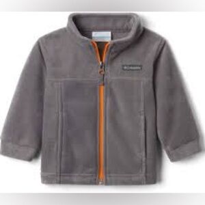 Columbia Boys Grey Fleece Zip Up Jacket XXS/4-5